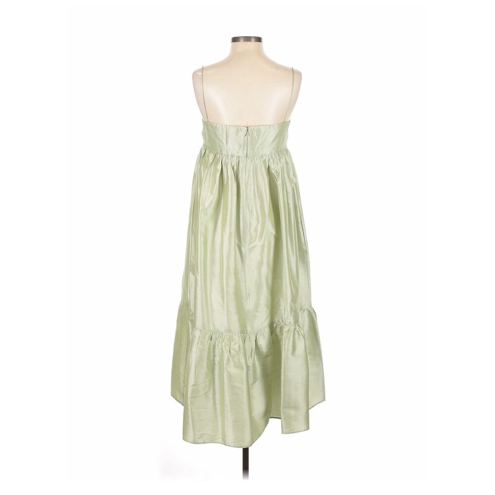 Strapless Midi Dress in Pale Green - Picture 3 of 7